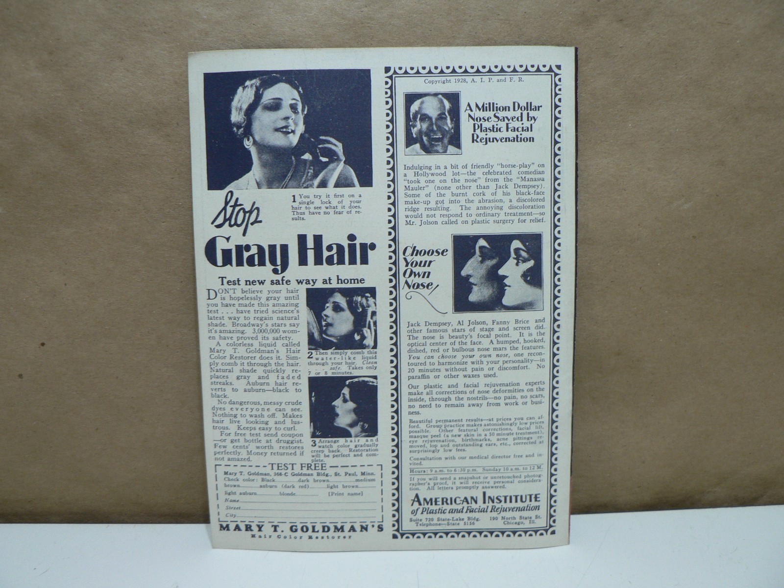 Vintage 1920’s Balaban & Katz Magazine Corinne Griffith Front Cover