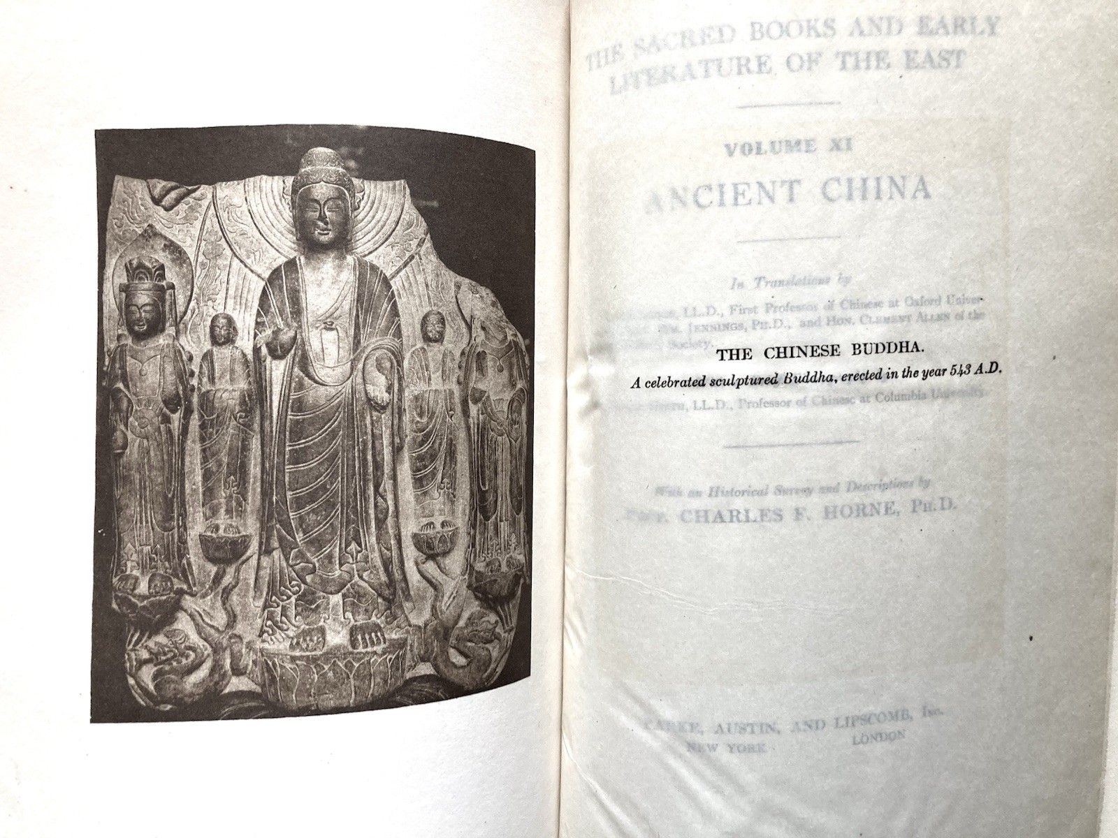 Sacred Books and Early Literature, Ancient, Medieval, China, 1917, 1st.ed. VG