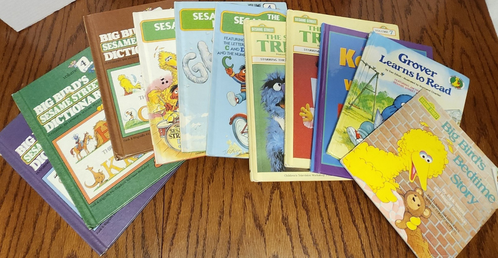 Vintage Sesame Street Book Lot 1980s: Big Bird’s Dictionary SS Library Treasury