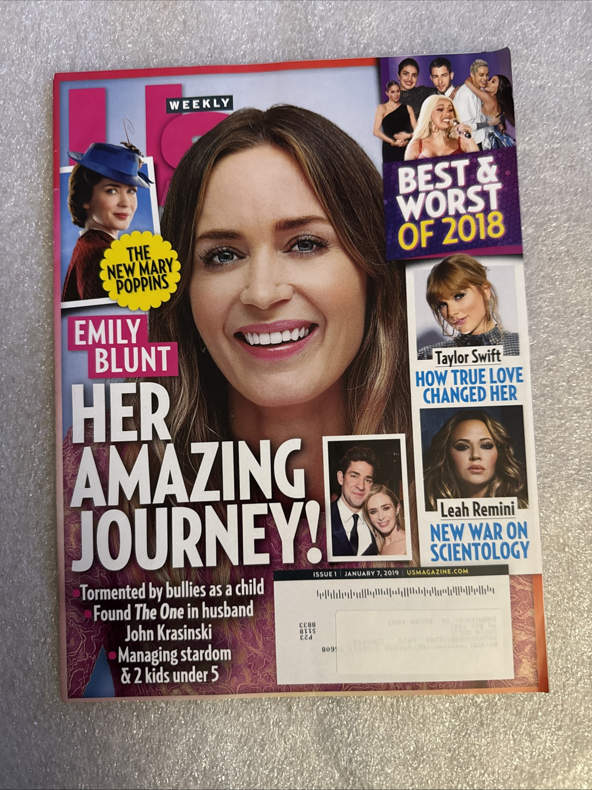 US Weekly Magazine EMILY BLUNT HER AMAZING JOURNEY JANUARY 7 2019 72 PAGES