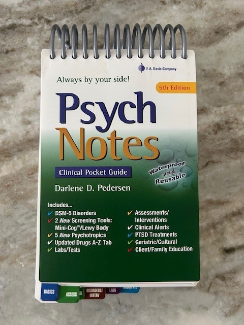 PsychNotes, Clinical Pocket Guide, Darlene Pedersen, 5th edition-2018 *LIKE NEW*
