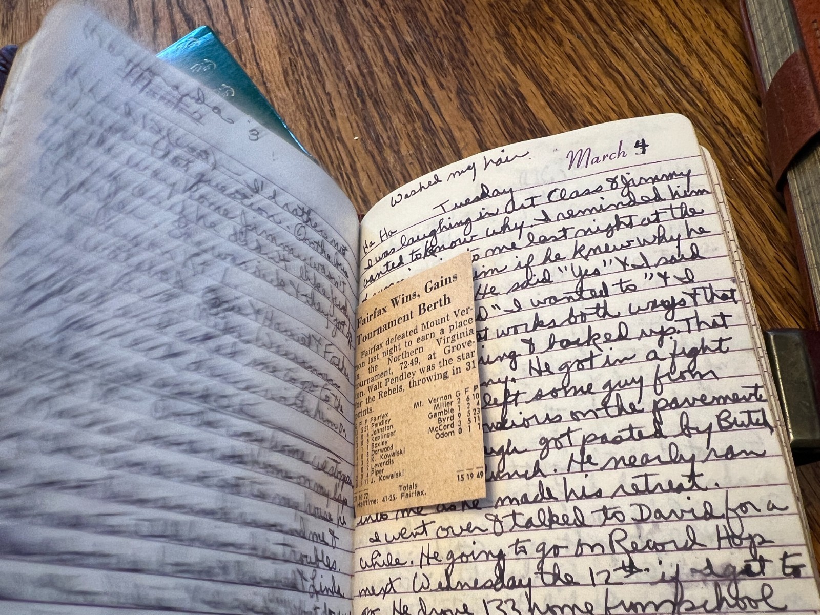 Vintage Journal Diary 1957,58,59-Hand written Young Woman’s Diary Mt. Vernon VA