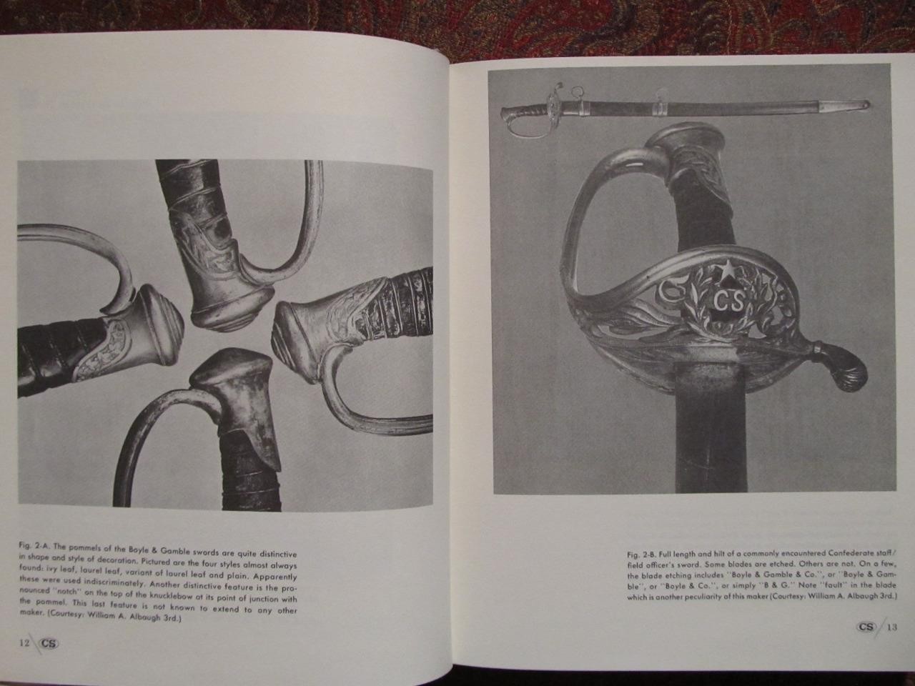 CONFEDERATE SWORDS – A PHOTOGRAPHIC SUPPLEMENT BY WILLIAM ALBAUGH III – NEW