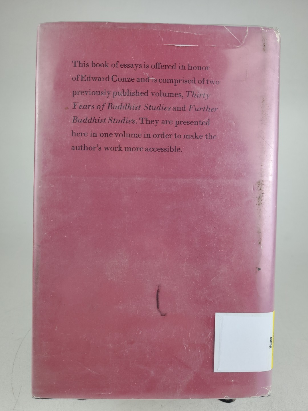 Buddhist Studies 1934-1972 by Edward Conze 1967 Ex-Libris HC/DJ