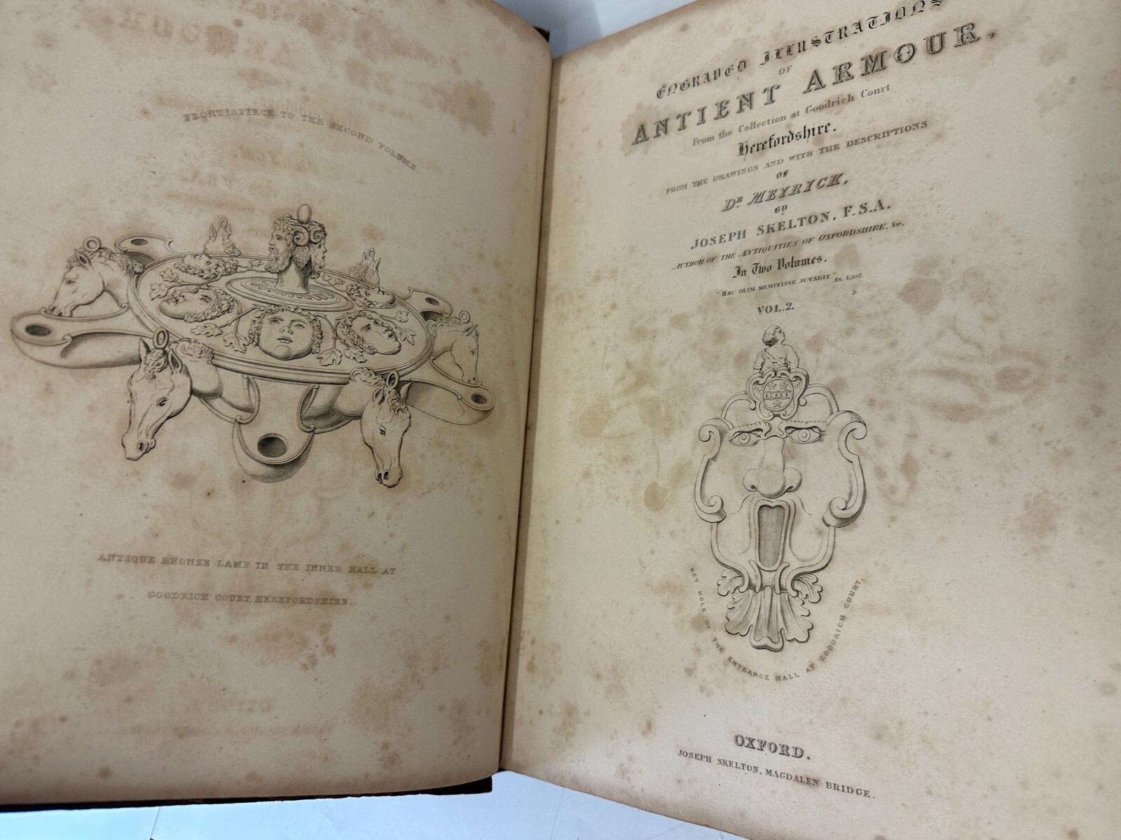 2 vols (1830) Antient (Ancient) Arms & Armour Skelton/Meyrick Leather COMPLETE