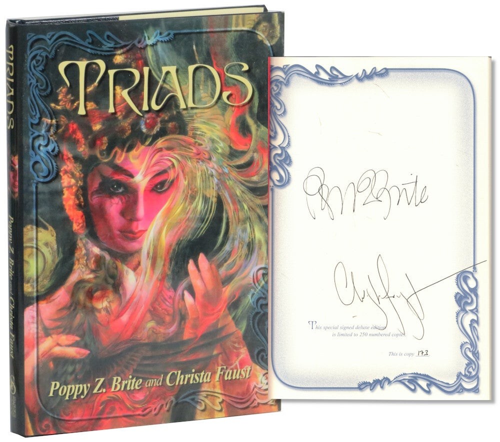 Poppy Z Brite, Christa Faust / Triads Signed 1st Edition 2004