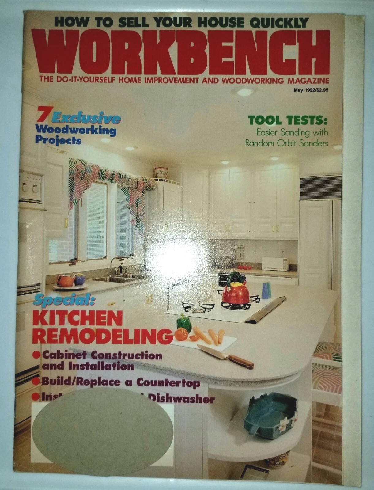 Workbench Magazine May 1992. 7 Exclusive Woodworking Projects, Kitchen How-to