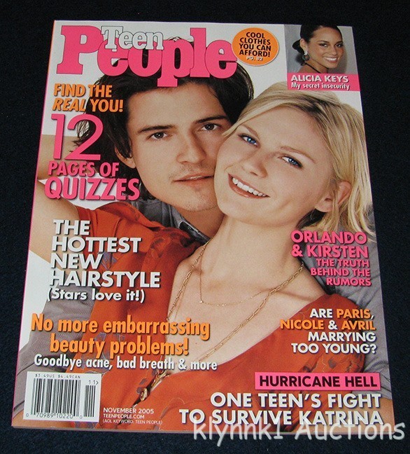 Teen People Magazine November 2005 Orlando Bloom Kirsten Dunst 5 page article