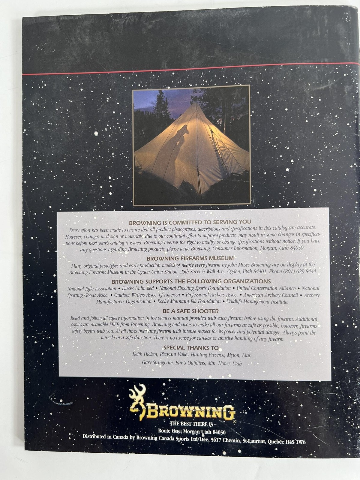 Vintage 1993 Browning Hunting & Shooting Catalog Guns Knives Clothing USA Book