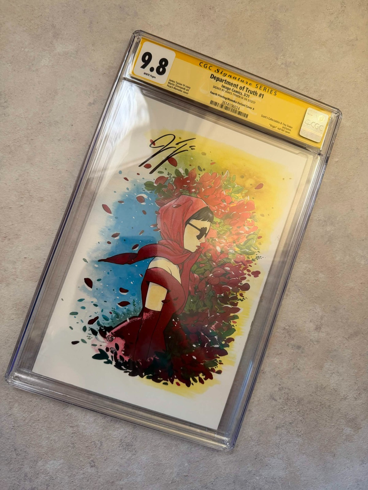 Department of Truth #1 4th Print CGC SS 9.8 Peach Momoko Virgin FOIL – SIGNED