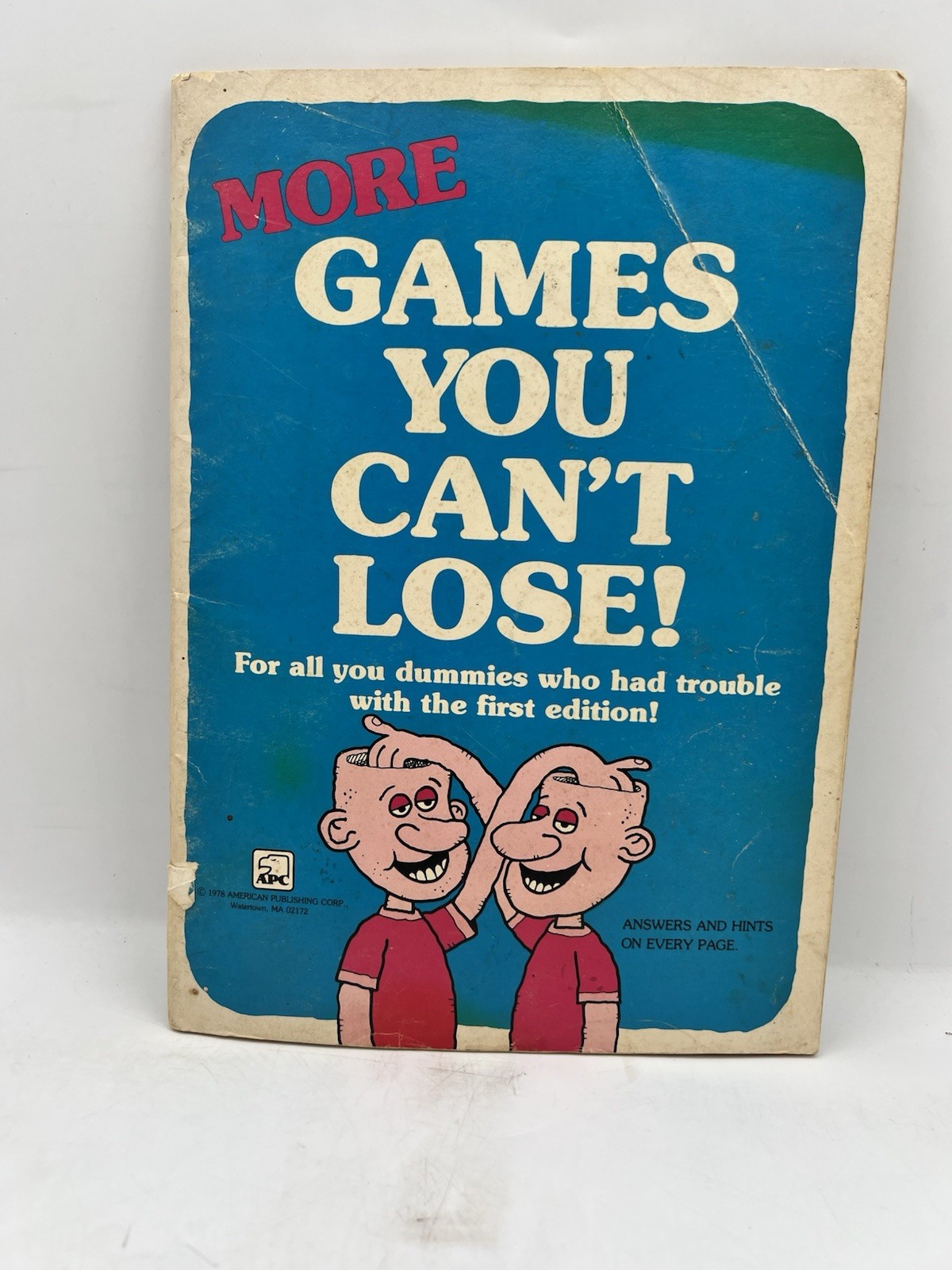 RARE Book of More Games You Can’t Lose! by American Publishing Corporation 1978
