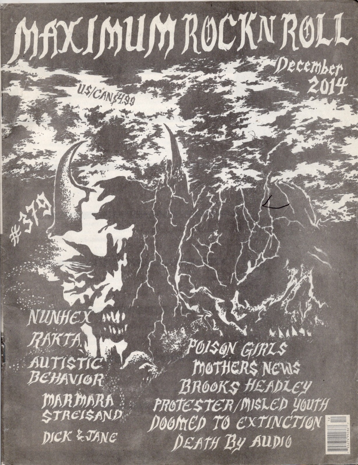 MAXIMUM ROCKNROLL #379 (December 2014) – Nunhex – Rakta – Marmara Streisand