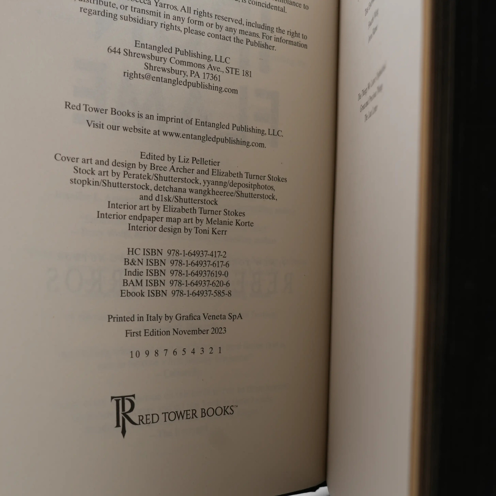 Iron Flame by Rebecca Yarros First Edition (Red Tower Books, 2023) Hardcover (B)