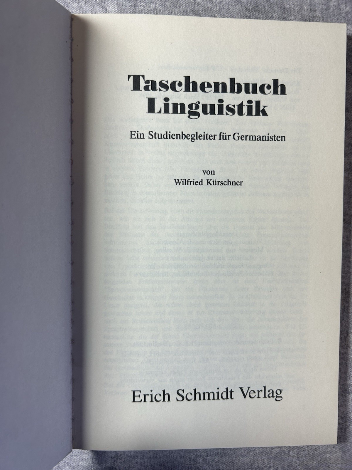 German Linguistics & Germanistik Reference Lot (3Books) Kreuder Hänsel Kürschner