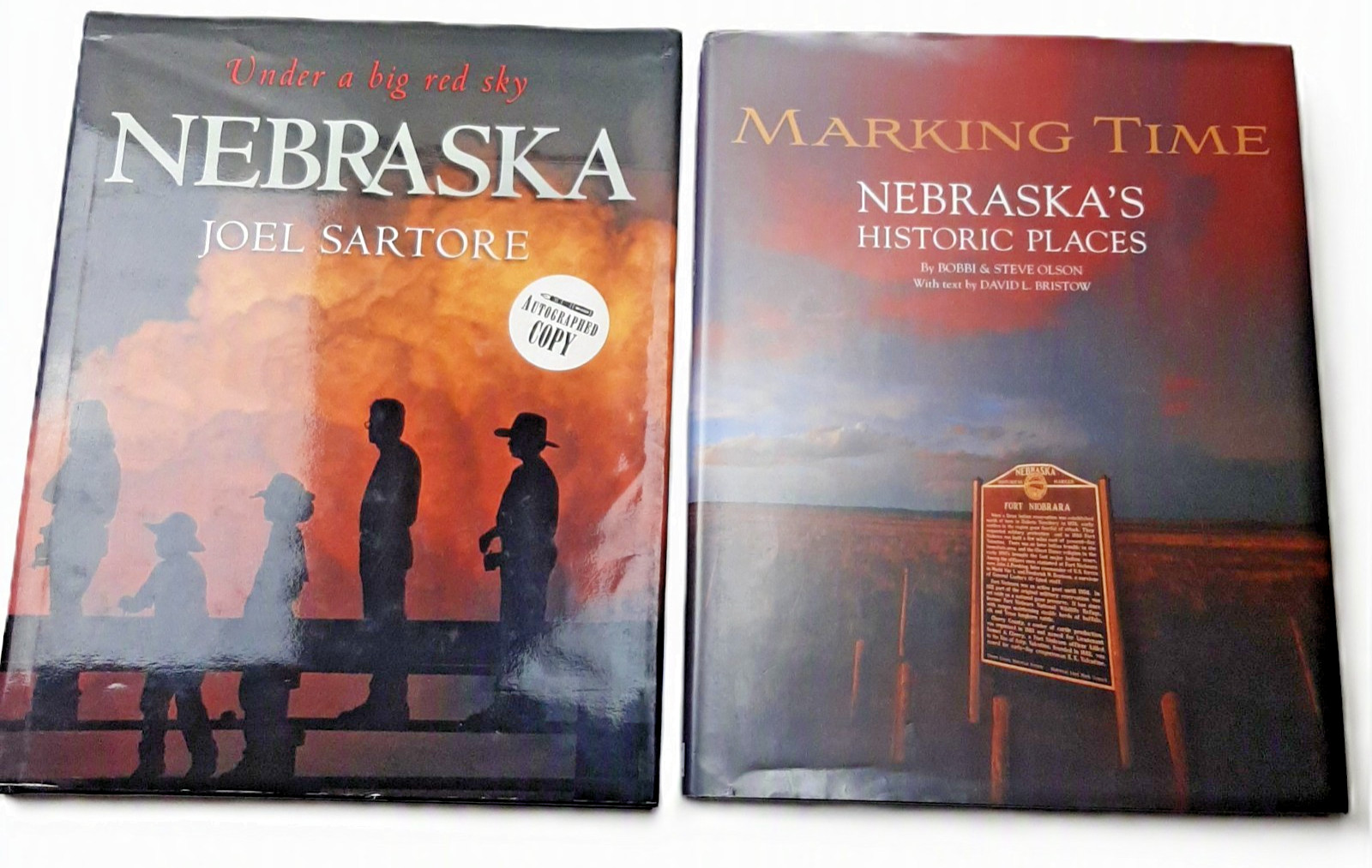 Nebraska Under Big Red Sky Joel Sartore SIGNED Autographed + Marking Time Lot HC