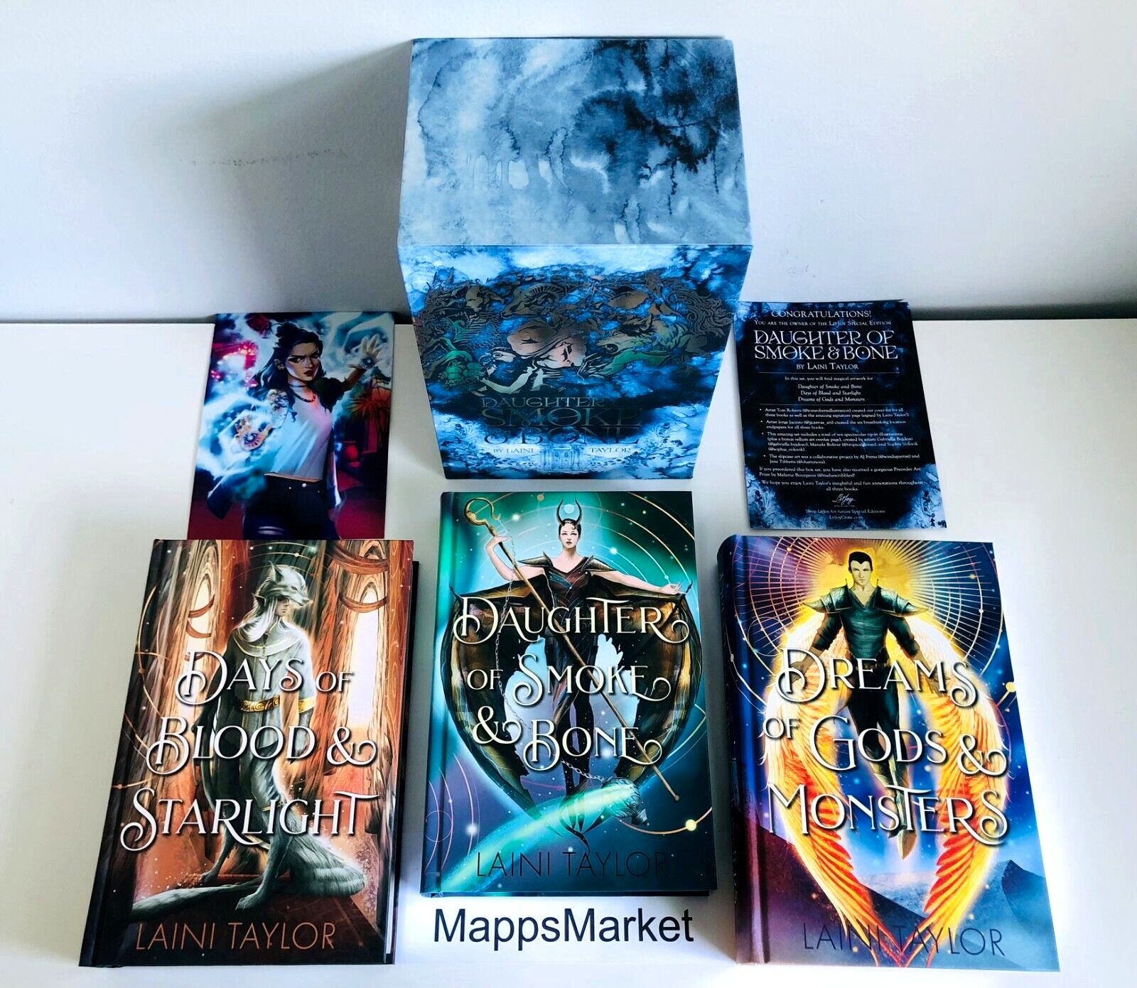 SIGNED Daughter of Smoke and Bone by Laini Taylor LITJOY Special Edition Box Set